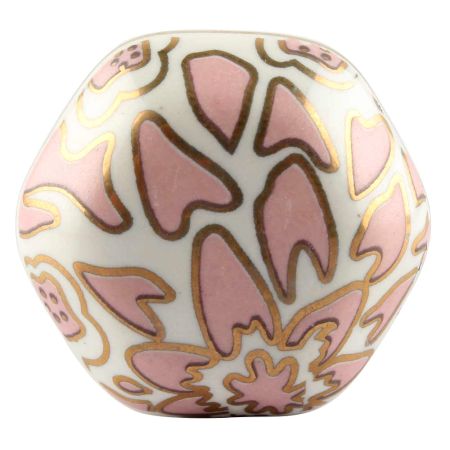 Pink Hexagon Small Ceramic Wine Stopper